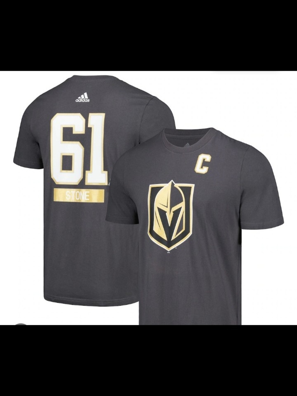 Mark Stone Vegas Golden Knights Adidas Name & Number Gray T-shirt Large